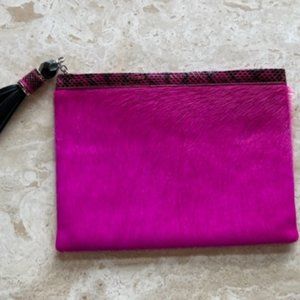 Rafe Calf Hair Clutch with Tassel